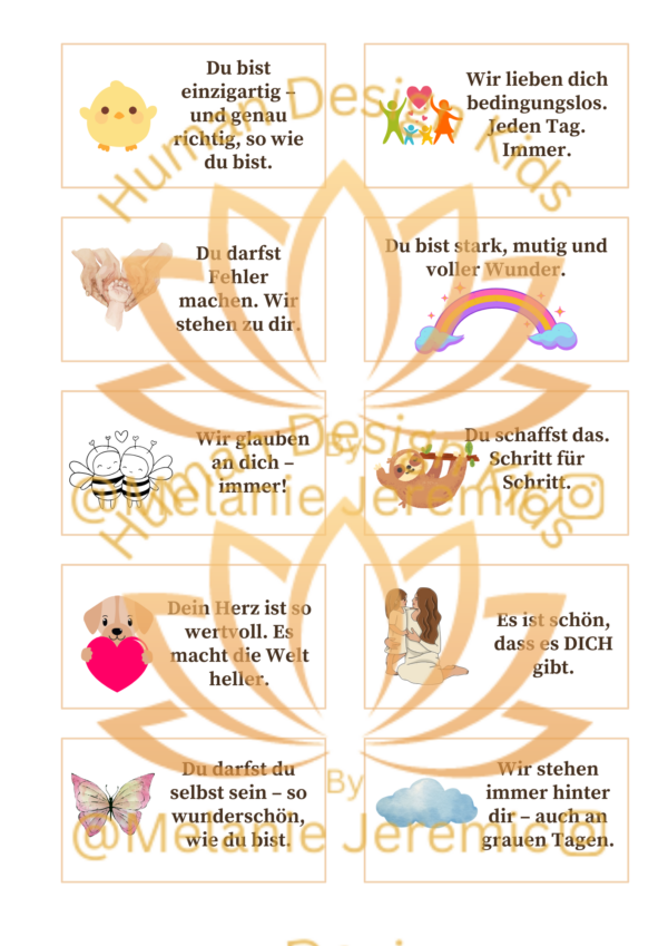 Affirmationskarten „Du bist wundervoll!“ – Für glückliche und starke Kinderherzen – Bild 4