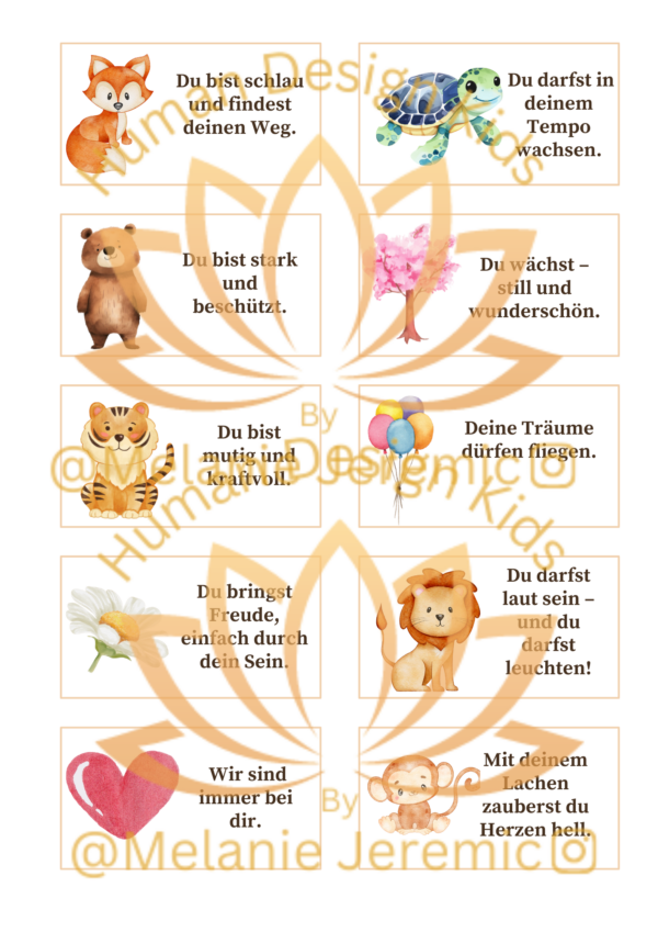 Affirmationskarten „Du bist wundervoll!“ – Für glückliche und starke Kinderherzen – Bild 6